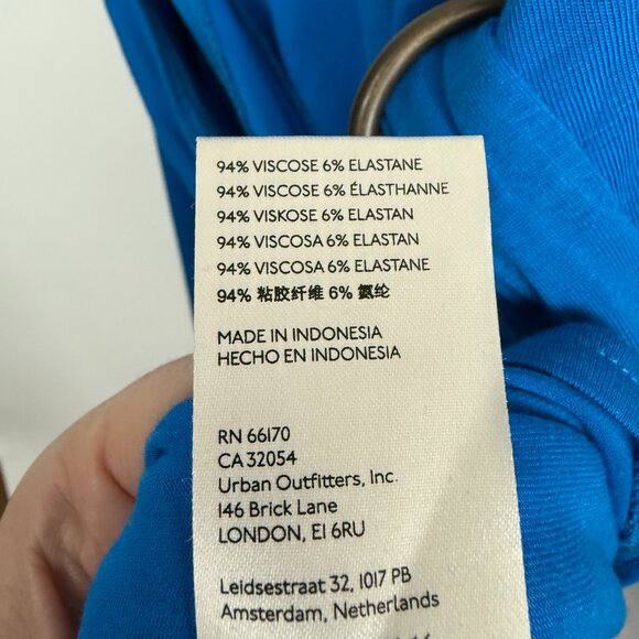 Free People Alyssa Long Sleeve Boho Wrap Maxi Dress Blue Small - Picture 9 of 10